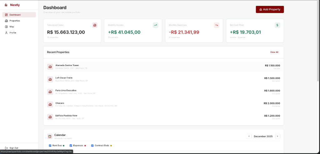 Nestly Portfolio Dashboard